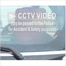 1 x Window Sticker-CCTV Video Passed to Police for Accident & Security Warning-200mm x 87mm-CCTV Sign-Van,Lorry,Truck,Taxi,Bus,Mini Cab,Minicab 